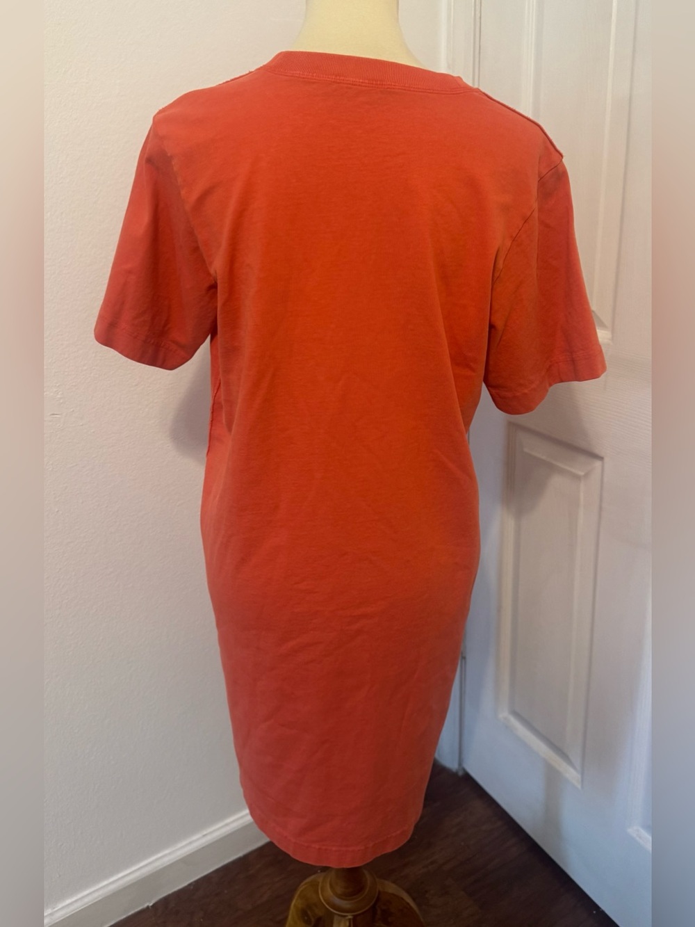 Acne Studios Orange Reverse Logo T-Shirt Dress Streetwear Relaxed Fit Medium - Picture 4 of 11